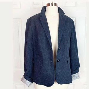 WOMEN’S BANANA REPUBLIC HERRINGBONE WOOL BLAZER